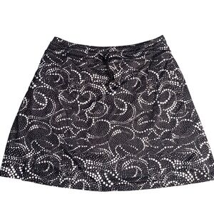 BlevonH Skort 2XL Black White Polka Dot Swirl Active Athletic Tennis Golf Skirt